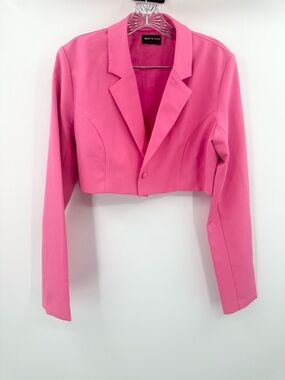 White Fox Women's Barbie Pink Cropped Blazer Women's Size Large